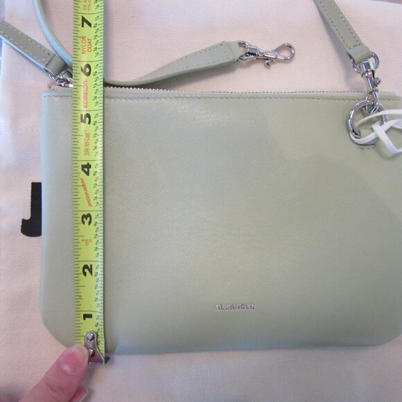Jil Sander Medium "Link" Crossbody Bag in Aquamarine & Silver Hardware NWT - Picture 12 of 16